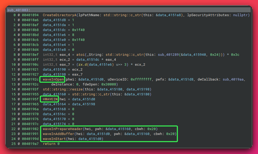 microphone recording